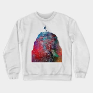 mountaineer climbing sport art #mountaineer #climbing #sport Crewneck Sweatshirt